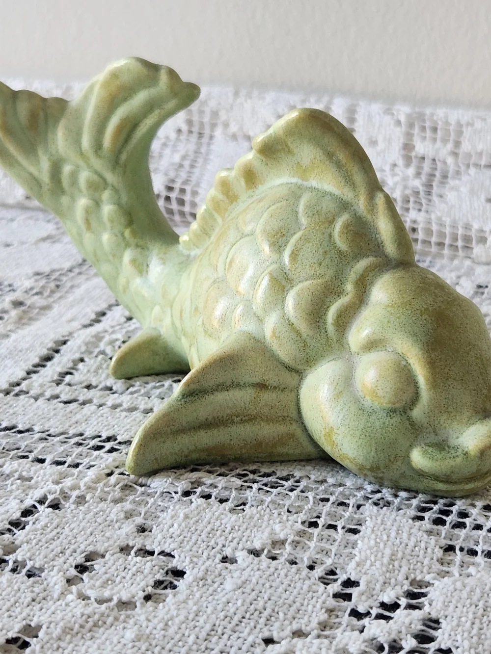 Decorative Ceramic Fish Figurine - Light Green
